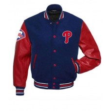 Philadelphia Phillies Red and Blue Varsity Jacket